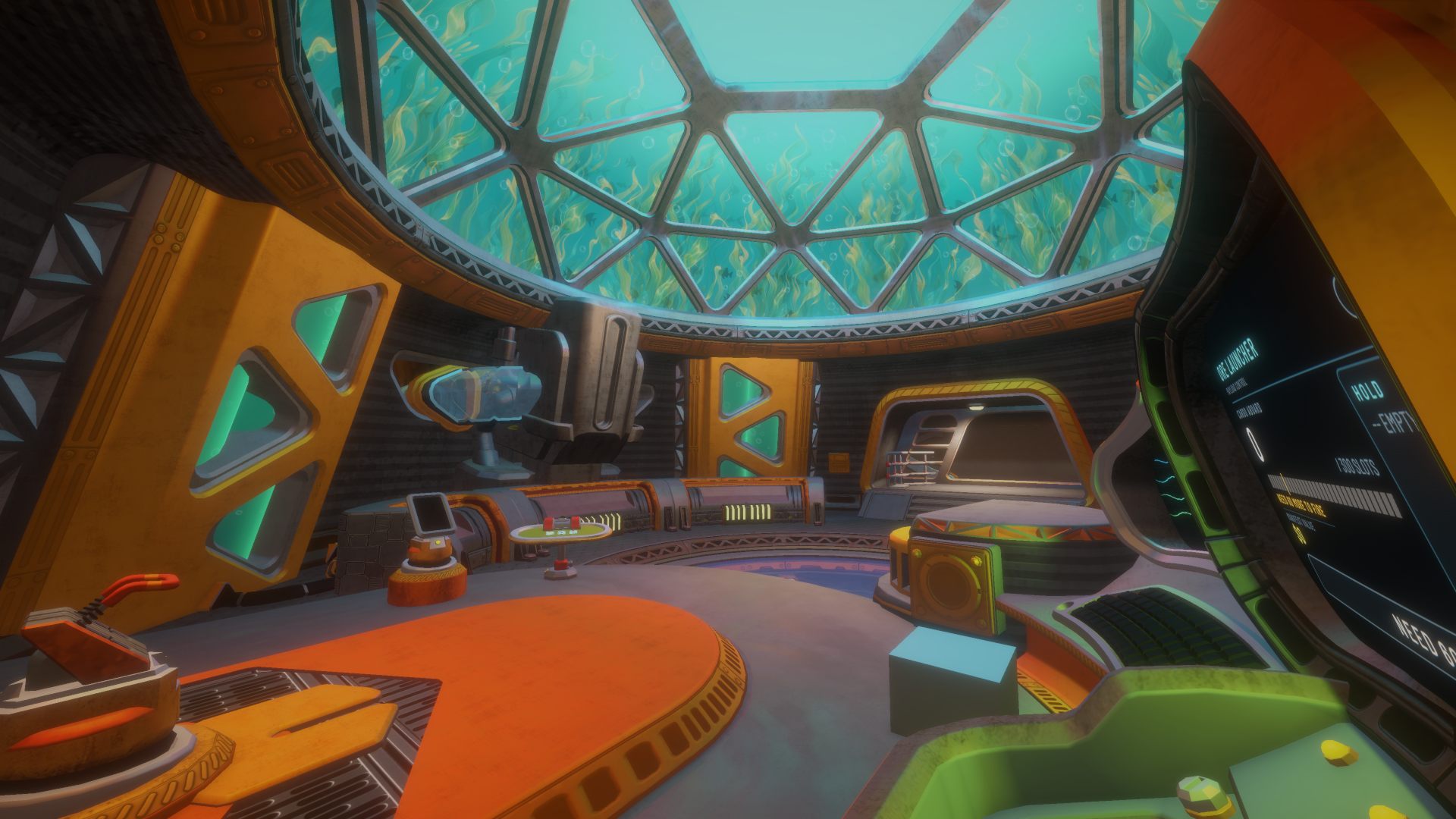 The console ring inside the habitat